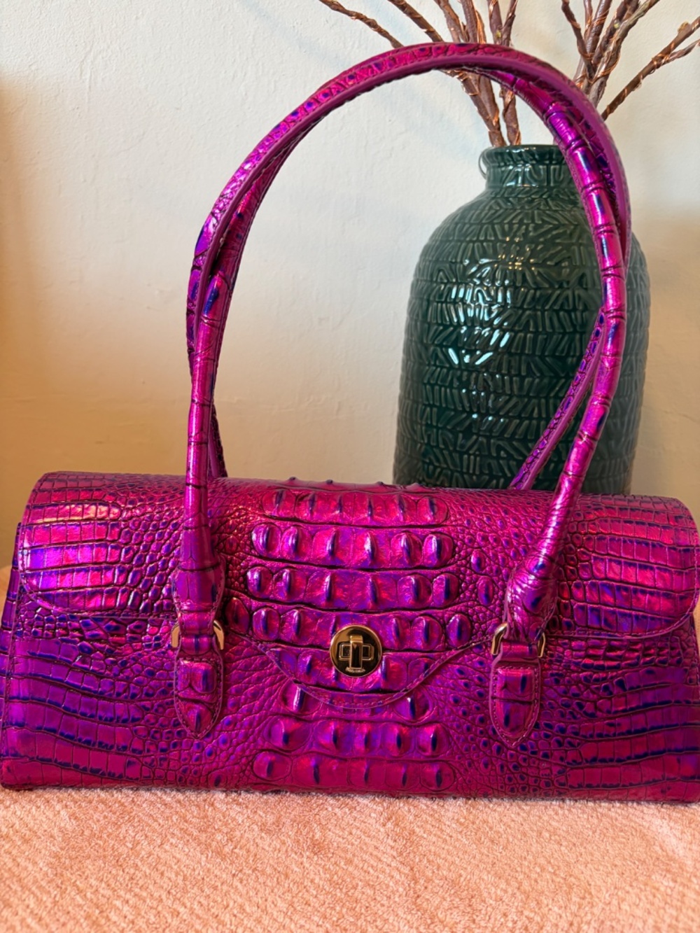 THE ULTIMATE VOLTAGE SET: Brahmin Dayan Satchel + NWT Wallet - Picture 2 of 8